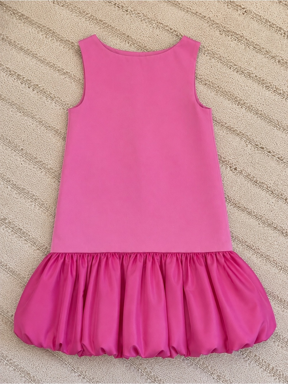 Zara Hot Pink Sleeveless Ruffled-Hem Dress
